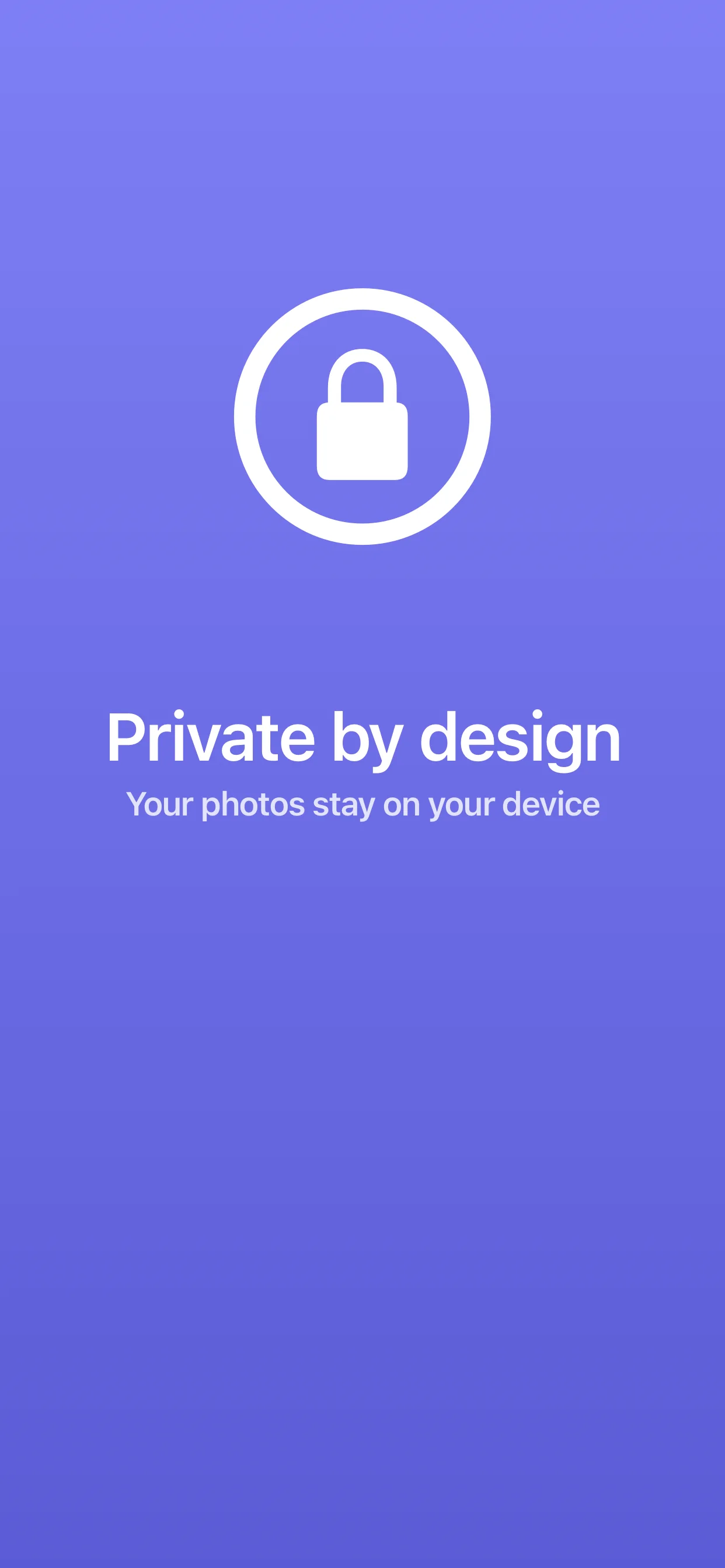 ClusterSwipe private by design message