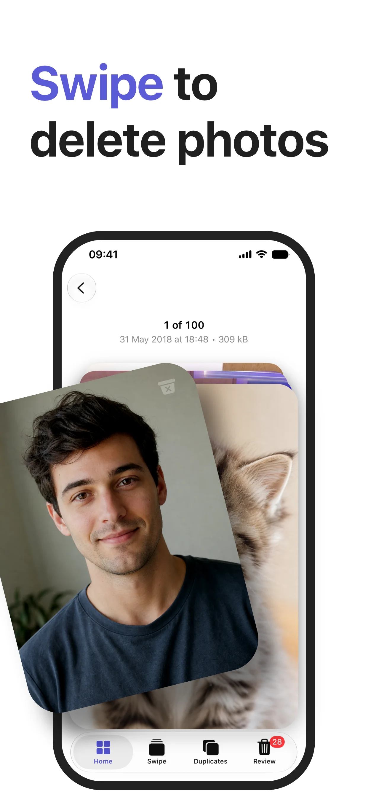 ClusterSwipe swipe interface for deleting photos