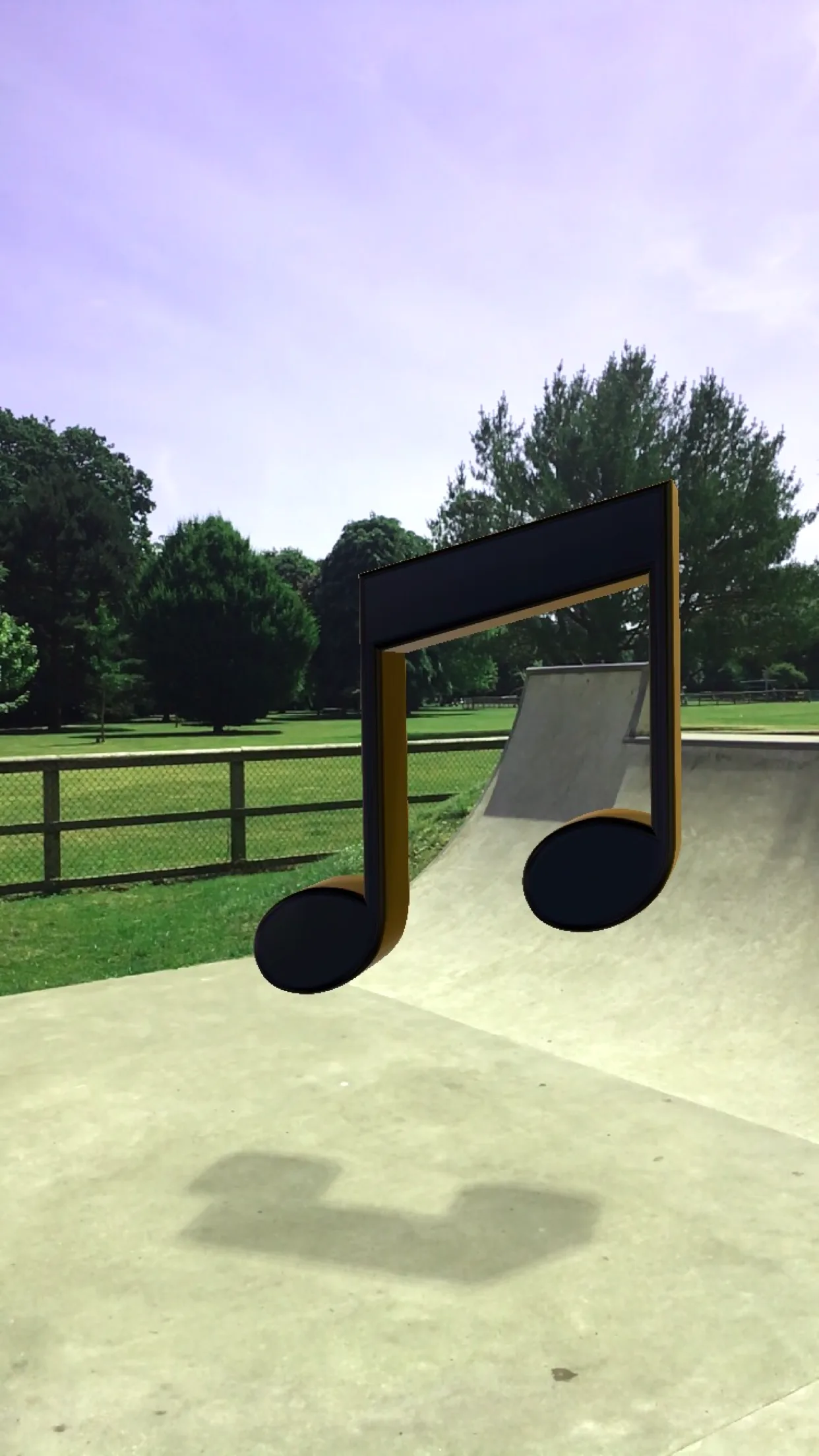 AR Camera screenshot 4: virtual 3D objects placed in a real scene