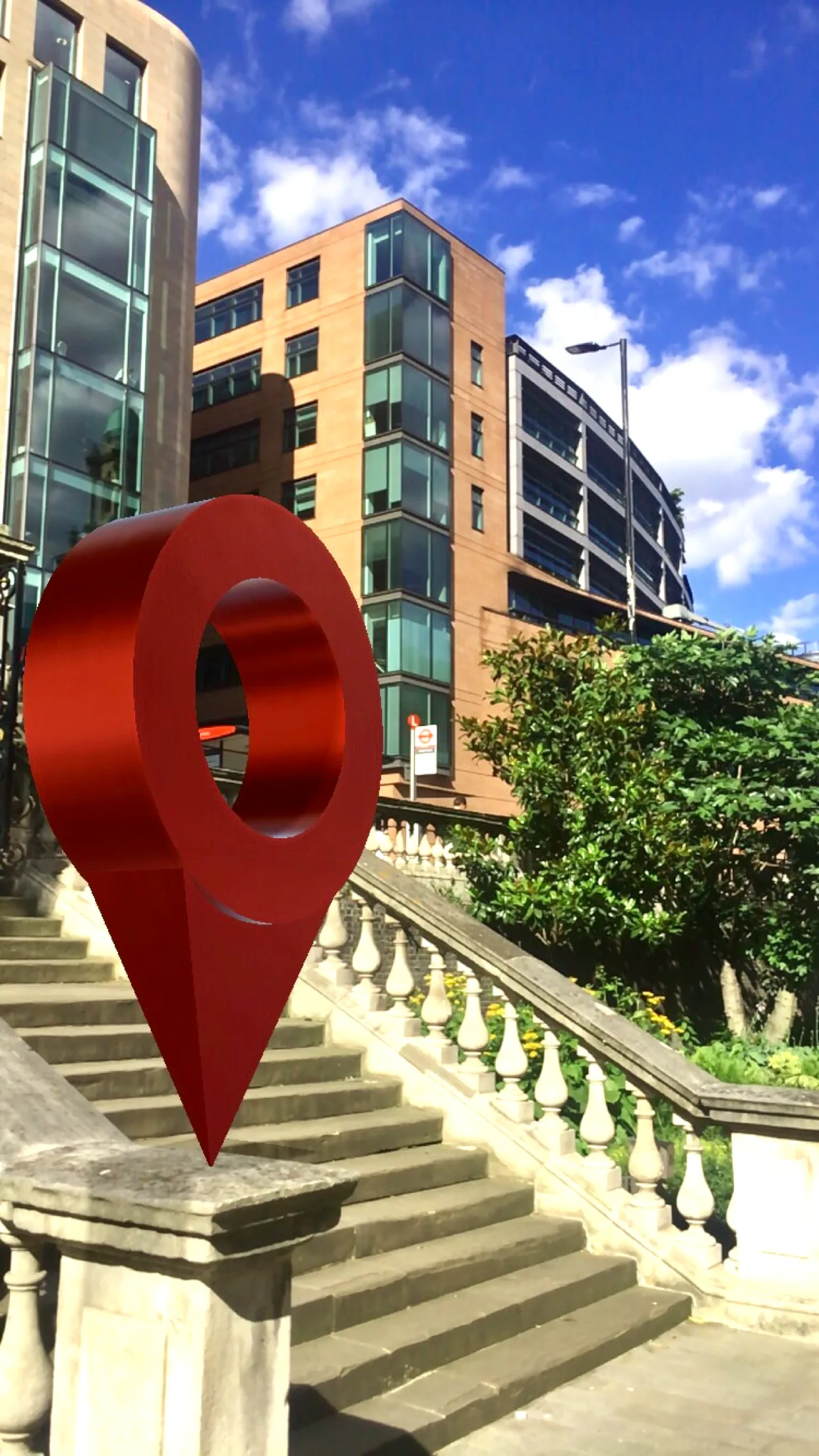 AR Camera screenshot 5: virtual 3D objects placed in a real scene